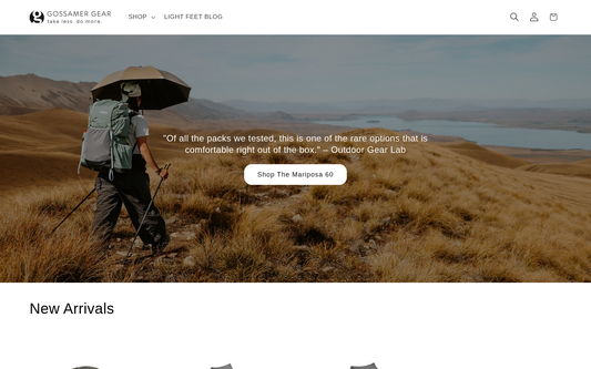 Gossamer Gear: Ongoing Shopify Plus