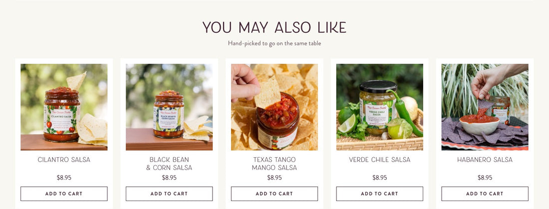 The You May Also Like row: five product cards with photos, names, prices and Add to Cart buttons.